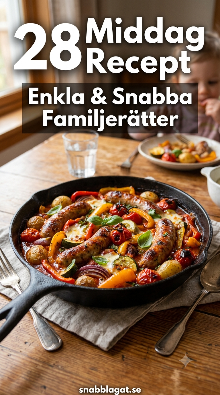 28 Middag Recept - Enkla & Snabba Familjerätter