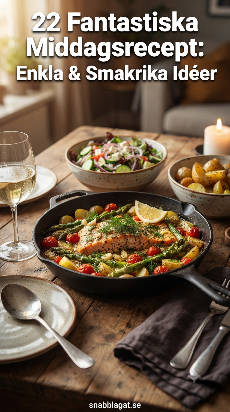 22 Fantastiska Middagsrecept: Enkla & Smakrika Idéer