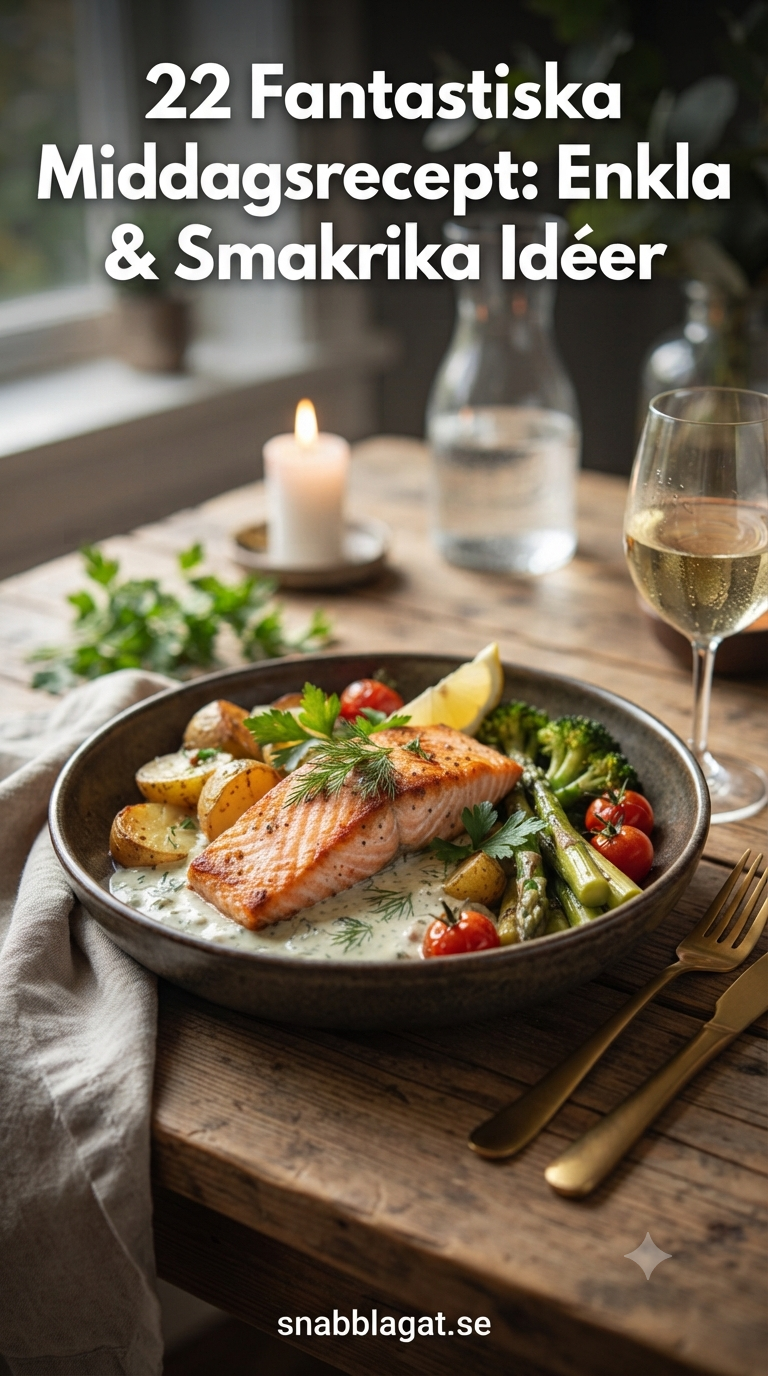 22 Fantastiska Middagsrecept: Enkla & Smakrika Idéer