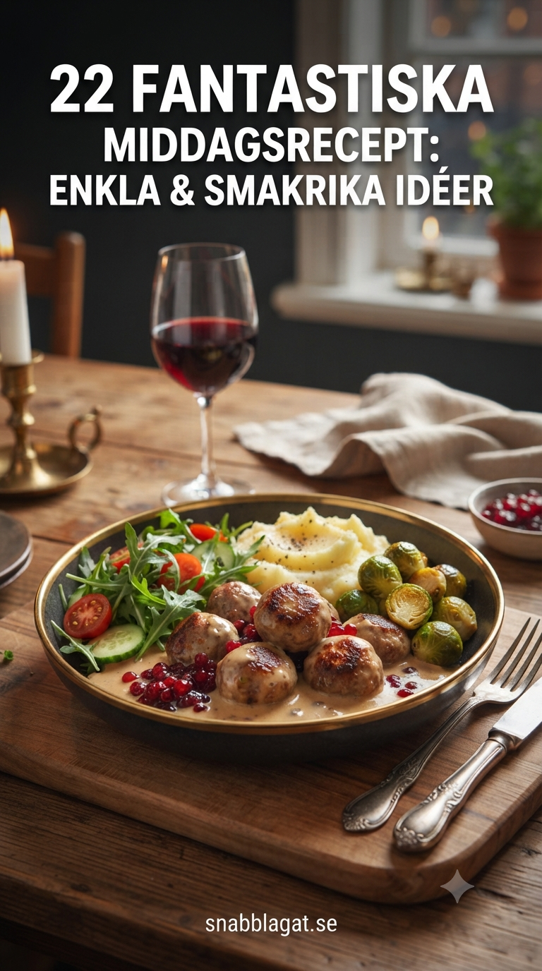 22 Fantastiska Middagsrecept: Enkla & Smakrika Idéer