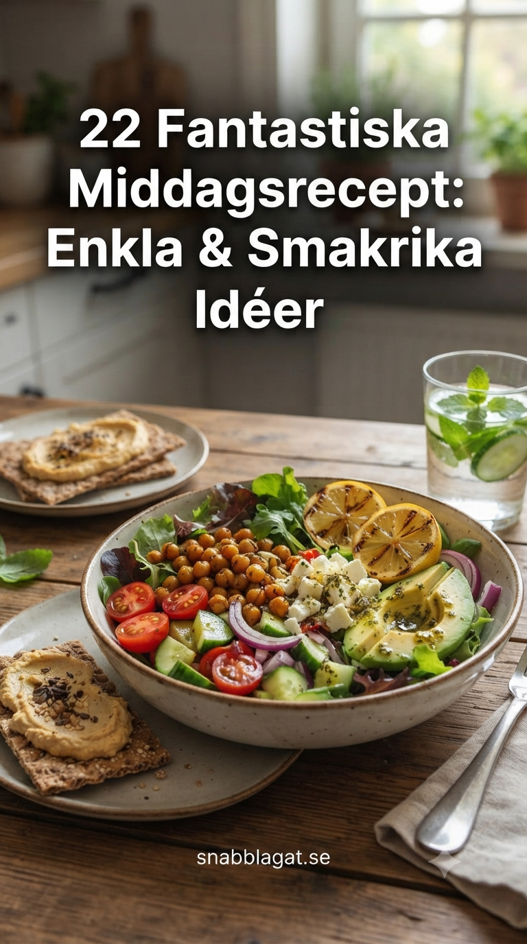 22 Fantastiska Middagsrecept: Enkla & Smakrika Idéer
