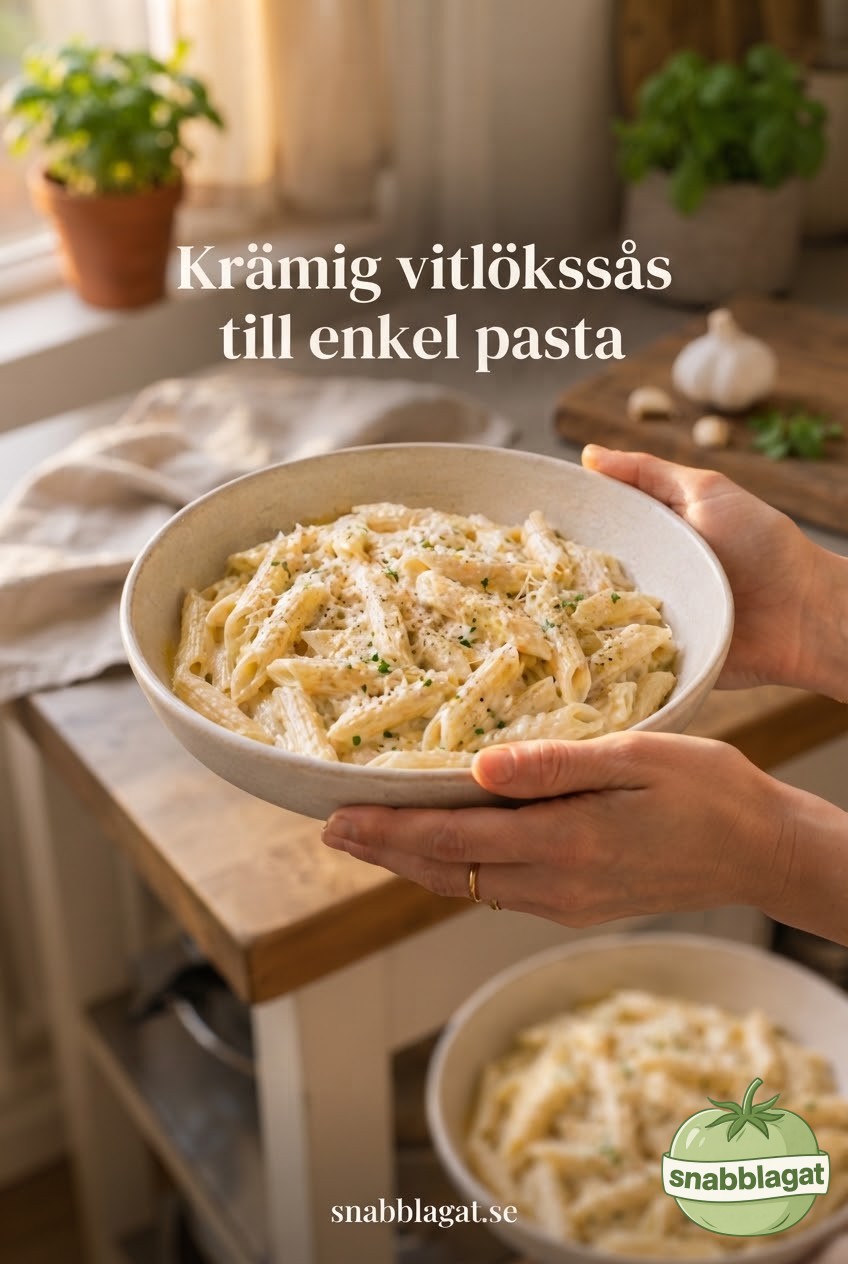 Krämig vitlökssås till enkel pasta