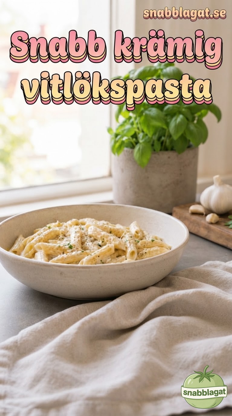 Snabb krämig vitlökspasta