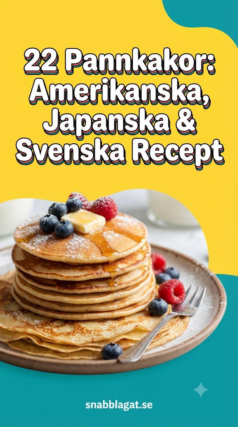 22 Pannkakor: Amerikanska, Japanska & Svenska Recept