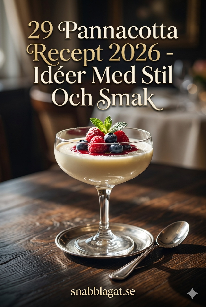 29 Pannacotta Recept 2026 - Idéer Med Stil Och Smak