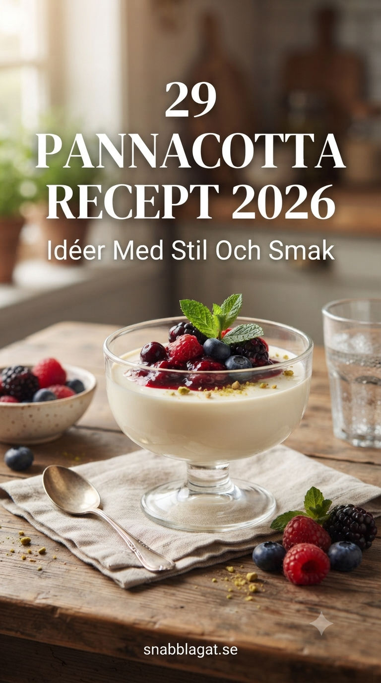 29 Pannacotta Recept 2026 - Idéer Med Stil Och Smak