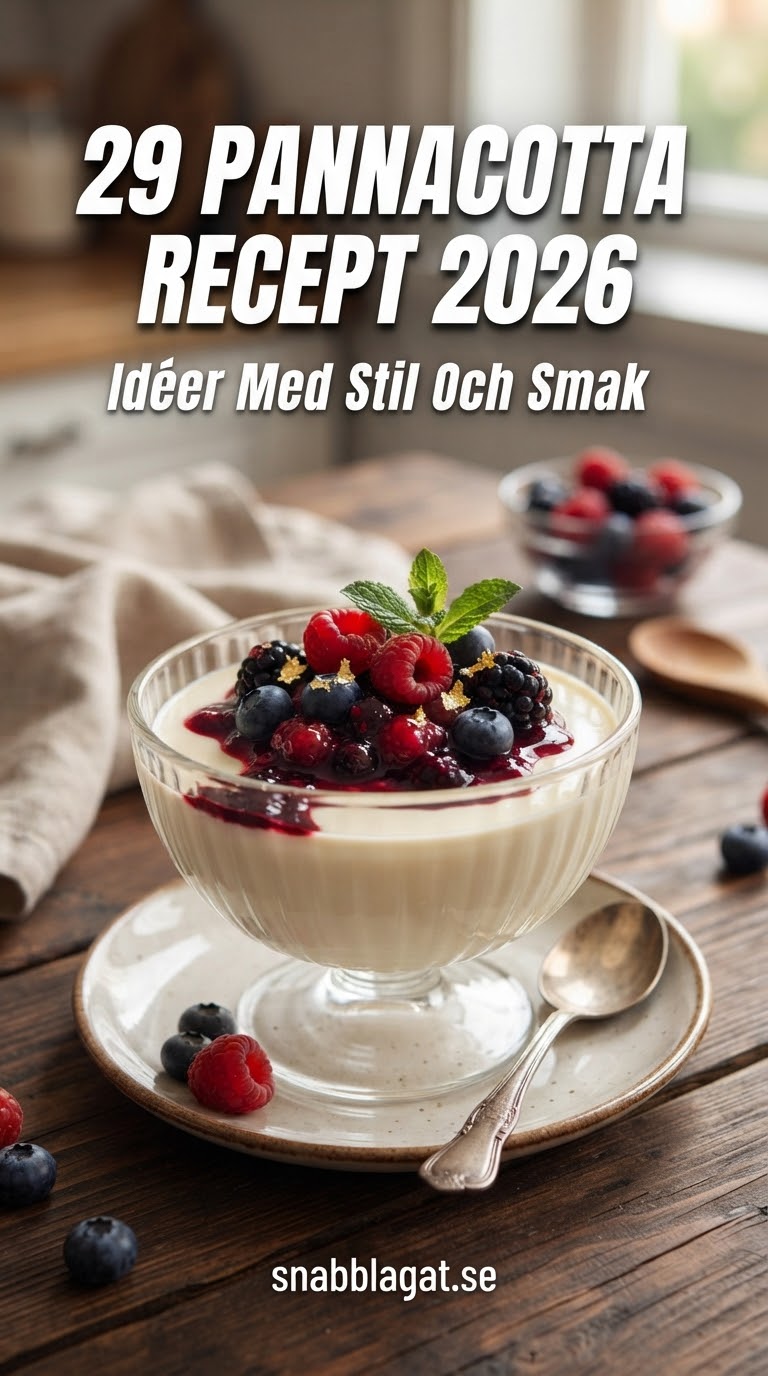 29 Pannacotta Recept 2026 - Idéer Med Stil Och Smak