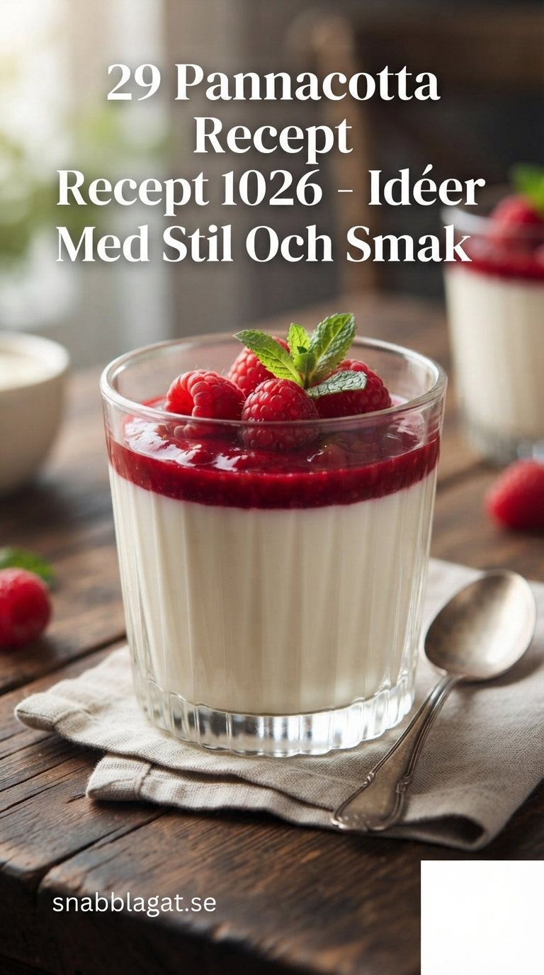 29 Pannacotta Recept 2026 - Idéer Med Stil Och Smak
