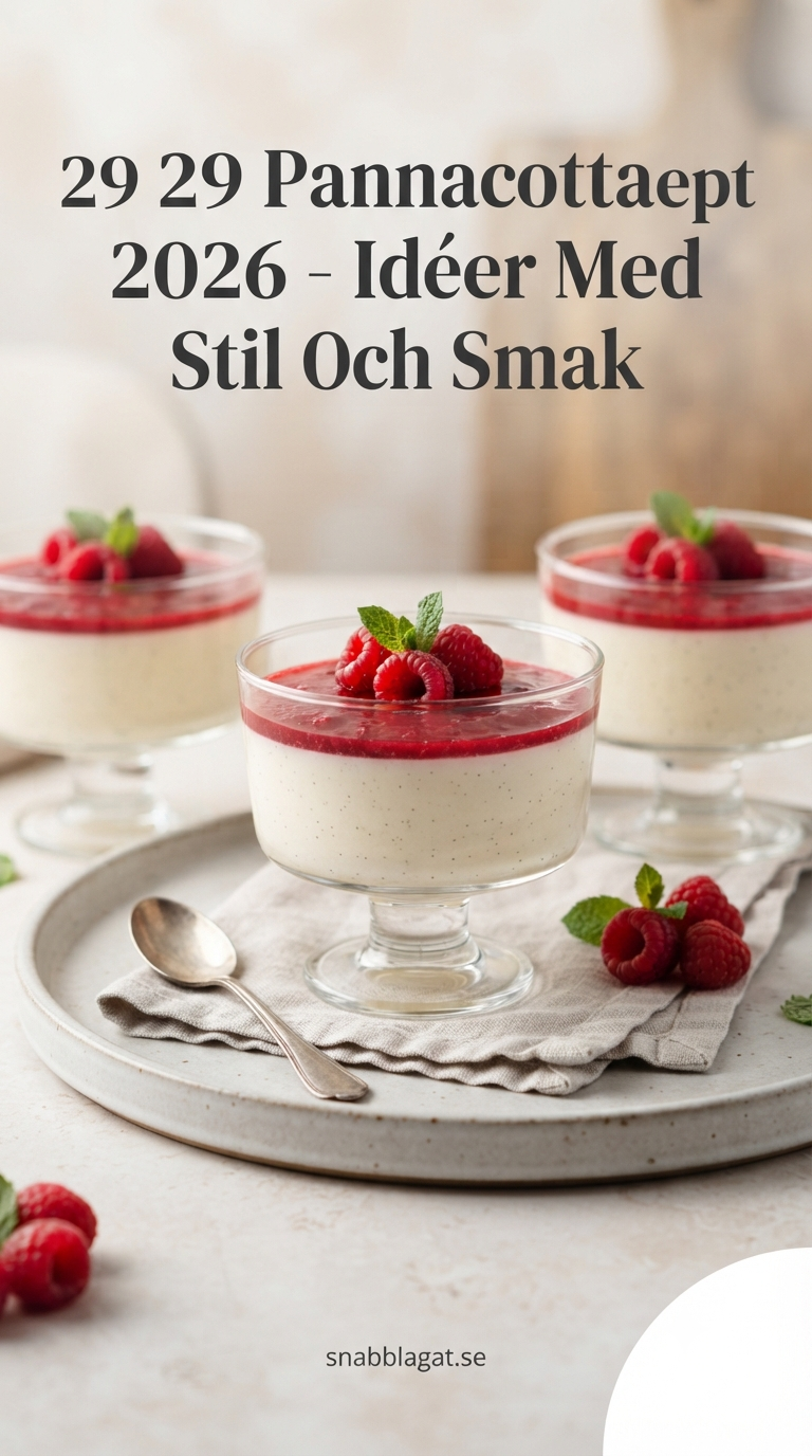 29 Pannacotta Recept 2026 - Idéer Med Stil Och Smak