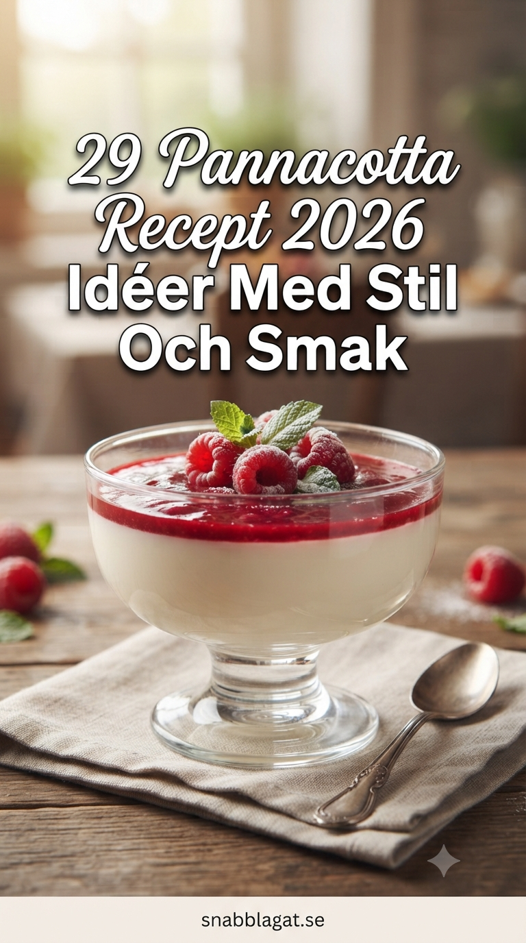 29 Pannacotta Recept 2026 - Idéer Med Stil Och Smak