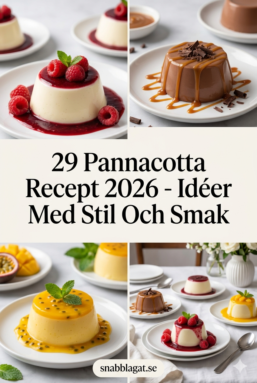 29 Pannacotta Recept 2026 - Idéer Med Stil Och Smak