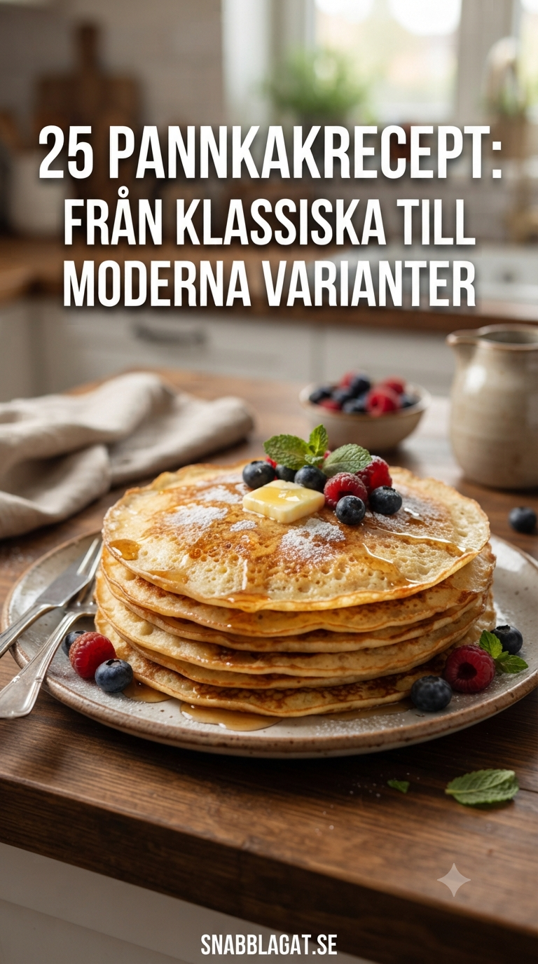 25 Pannkakrecept: Från Klassiska till Moderna Varianter