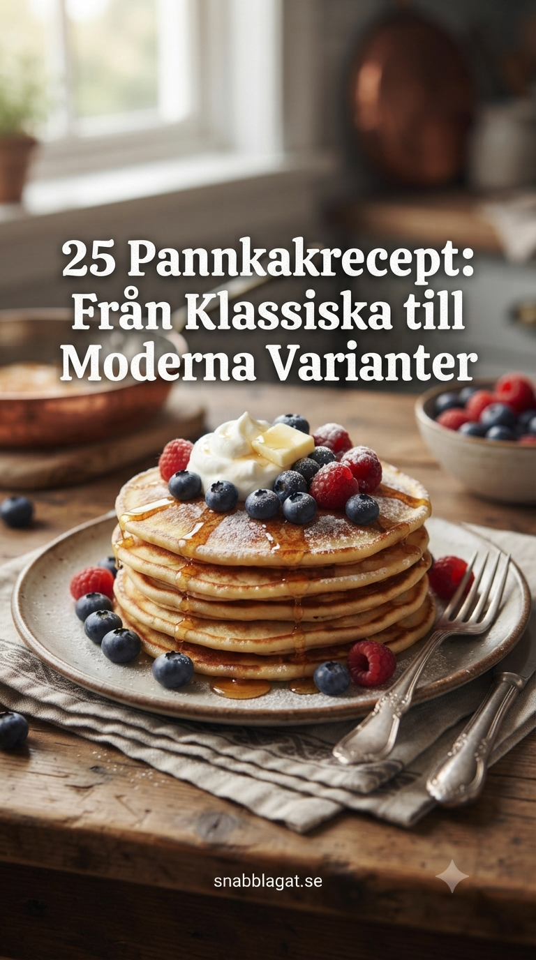 25 Pannkakrecept: Från Klassiska till Moderna Varianter