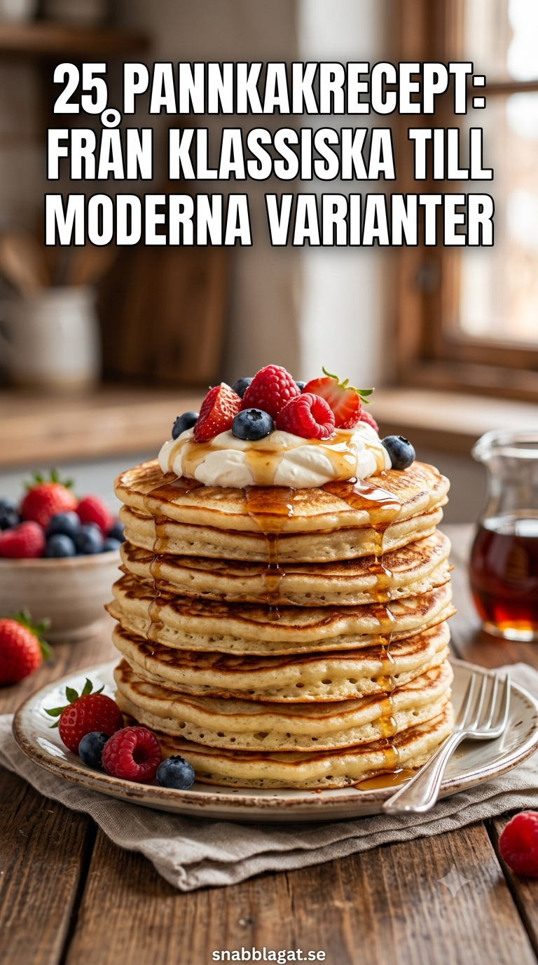 25 Pannkakrecept: Från Klassiska till Moderna Varianter