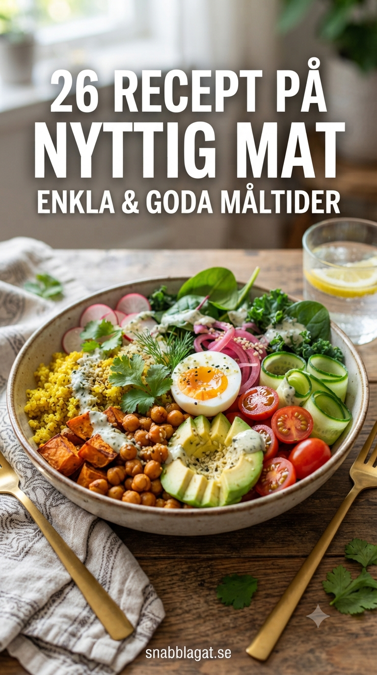 26 Recept på Nyttig Mat - Enkla & Goda Måltider