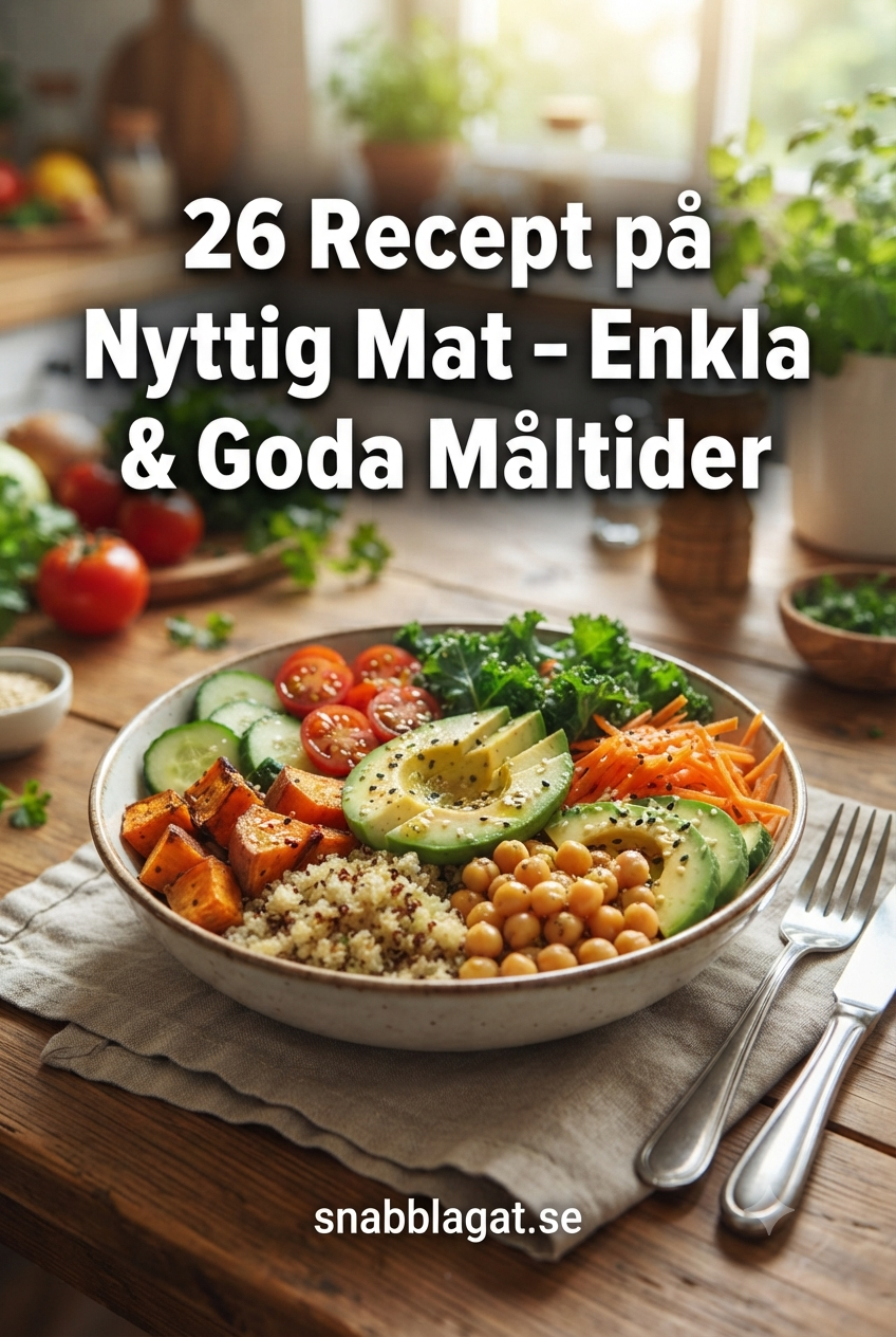 26 Recept på Nyttig Mat - Enkla & Goda Måltider
