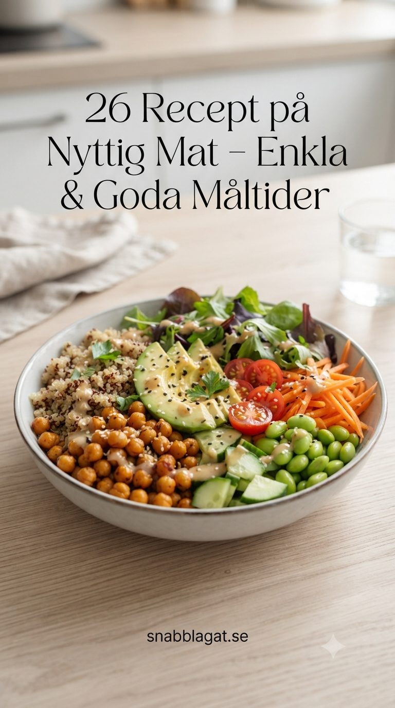 26 Recept på Nyttig Mat - Enkla & Goda Måltider