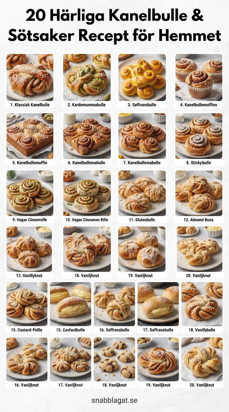 20 Härliga Kanelbulle & Sötsaker Recept för Hemmet