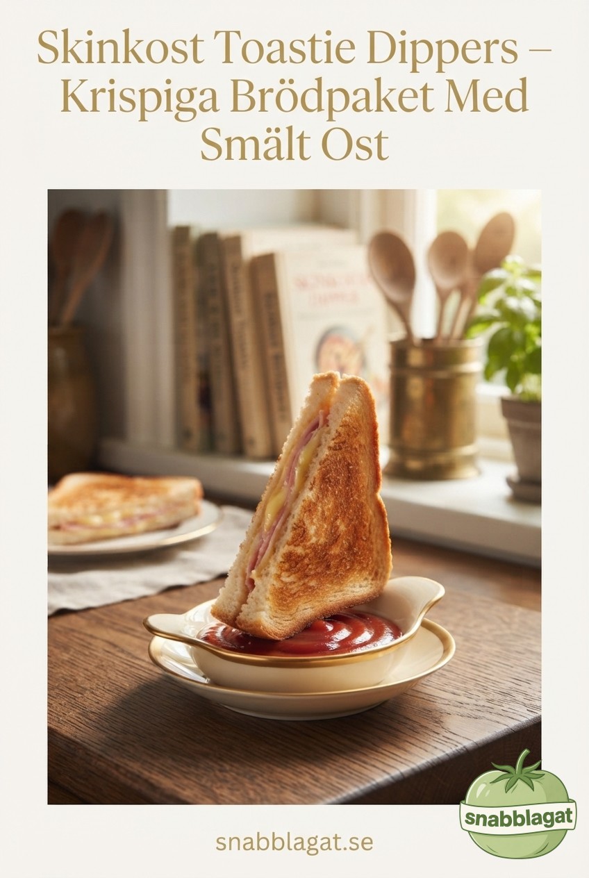 Skinkost Toastie Dippers – Krispiga Brödpaket Med Smält Ost