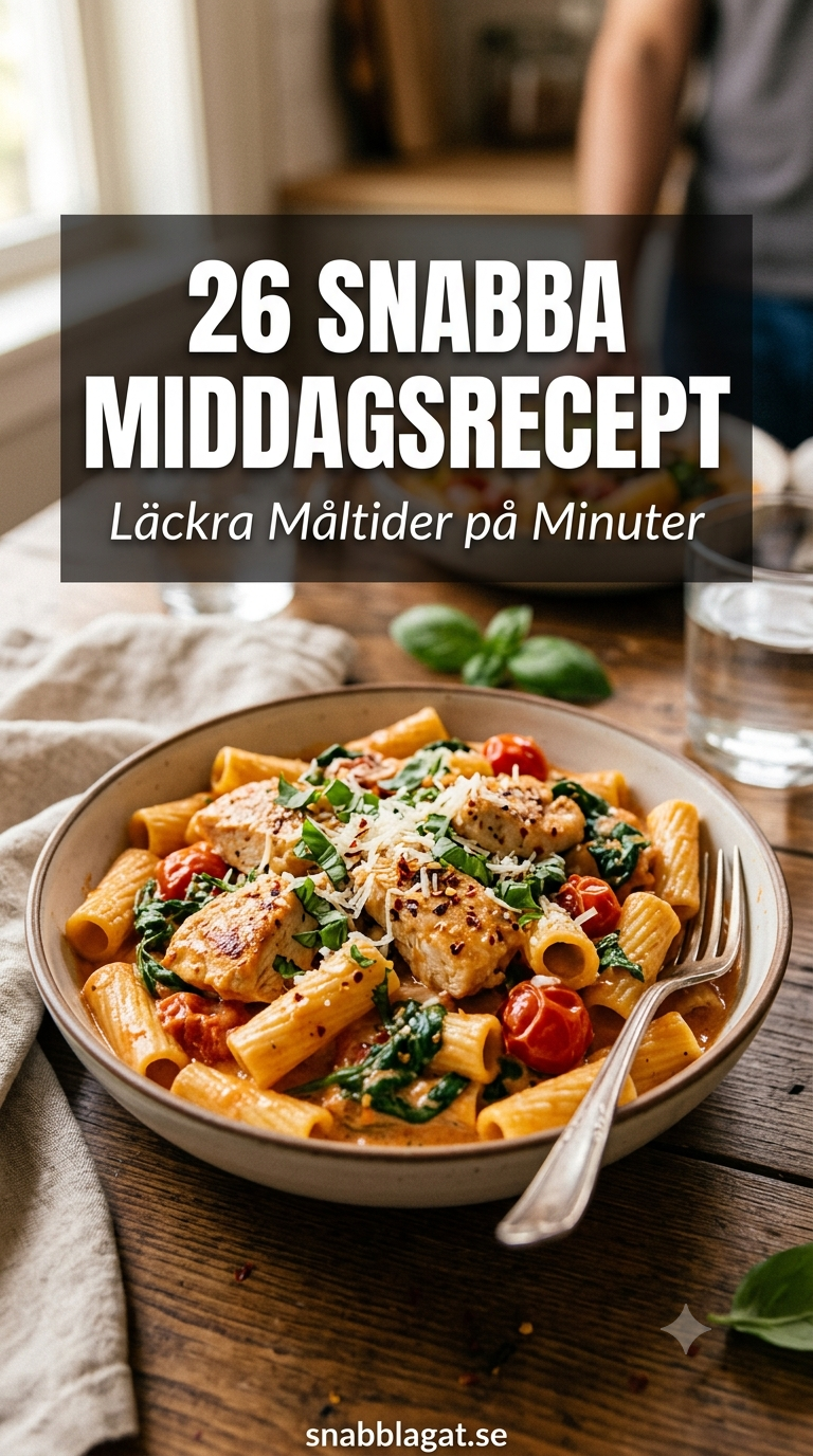 26 Snabba Middagsrecept - Läckra Måltider på Minuter