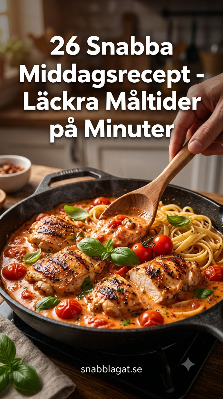 26 Snabba Middagsrecept - Läckra Måltider på Minuter