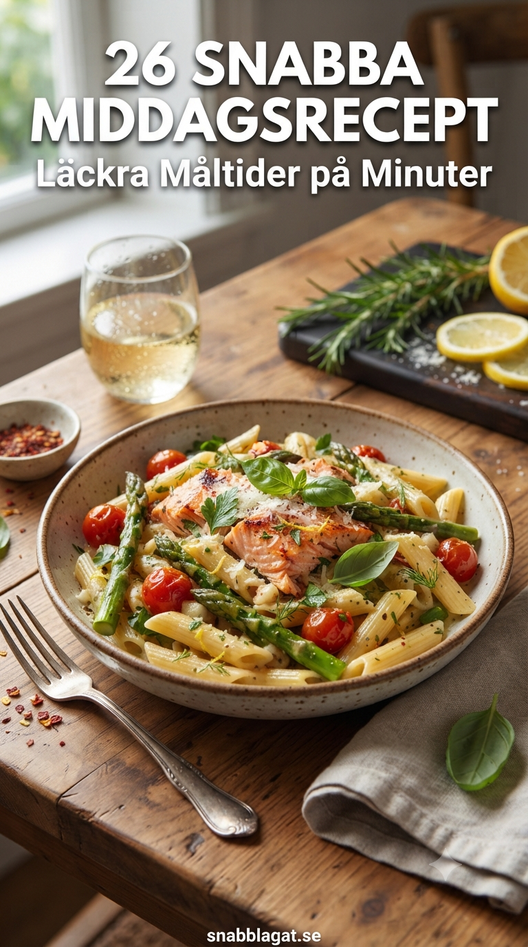 26 Snabba Middagsrecept - Läckra Måltider på Minuter