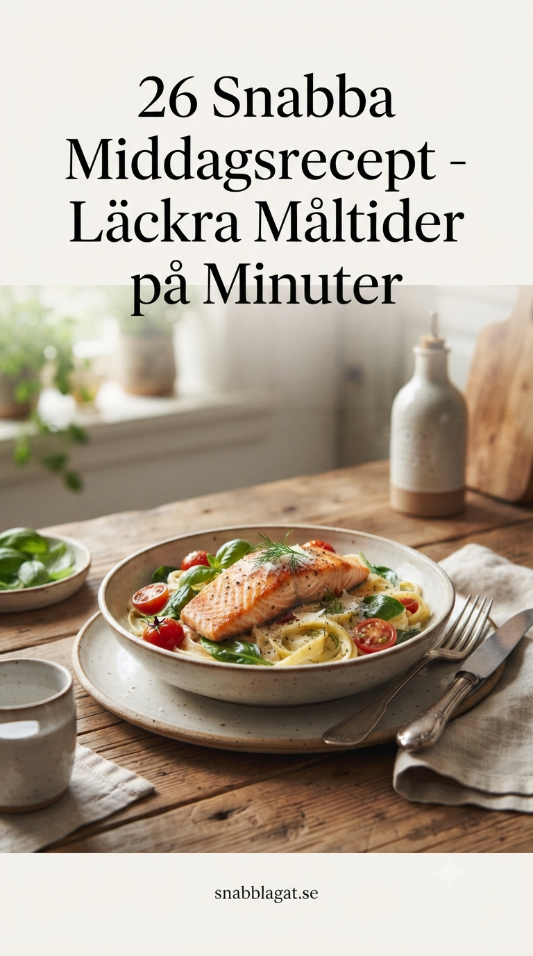 26 Snabba Middagsrecept - Läckra Måltider på Minuter