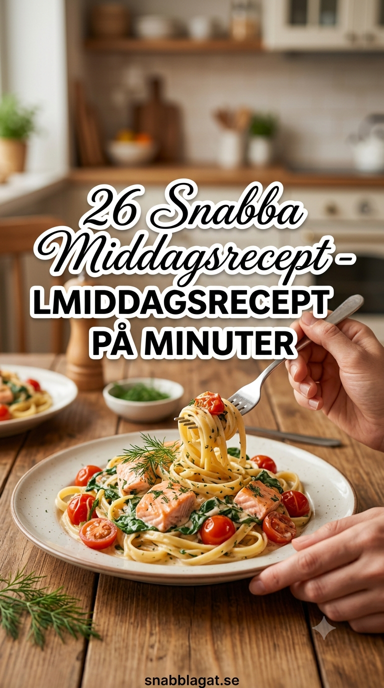 26 Snabba Middagsrecept - Läckra Måltider på Minuter