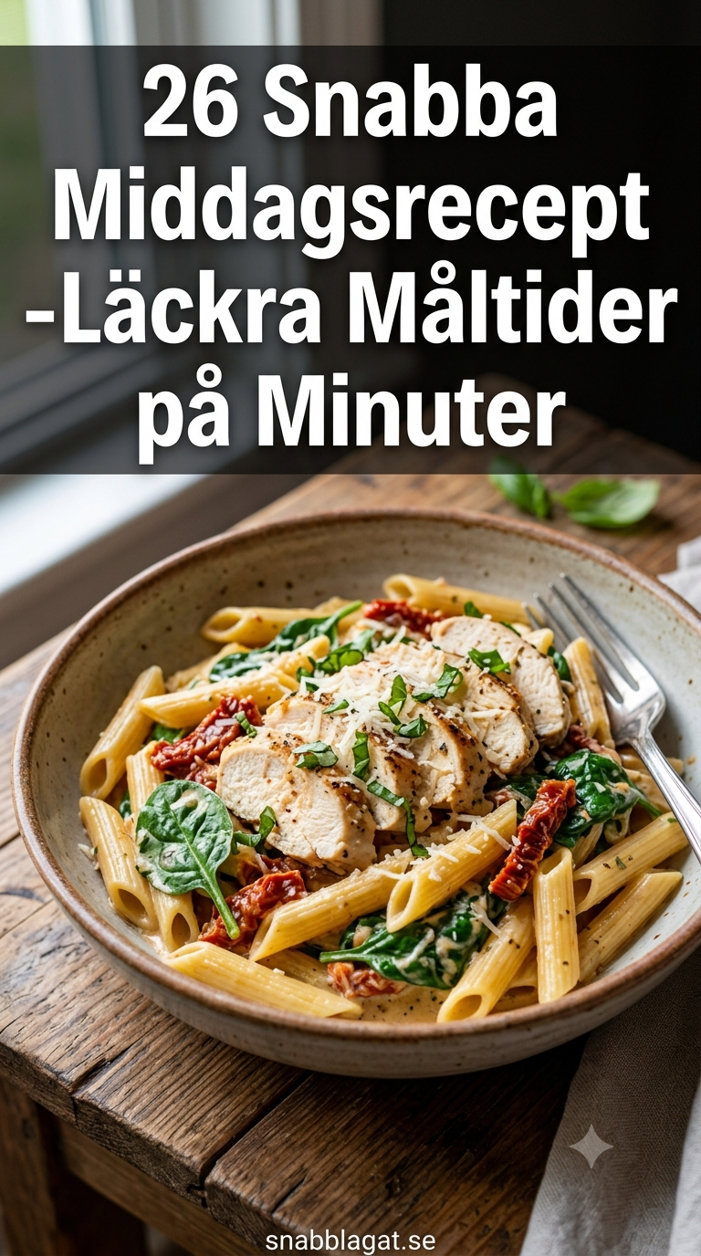 26 Snabba Middagsrecept - Läckra Måltider på Minuter