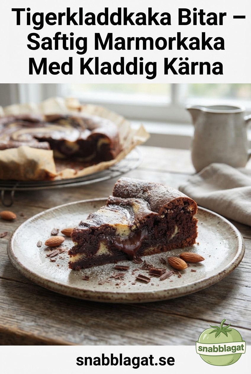 Tigerkladdkaka Bitar – Saftig Marmorkaka Med Kladdig Kärna