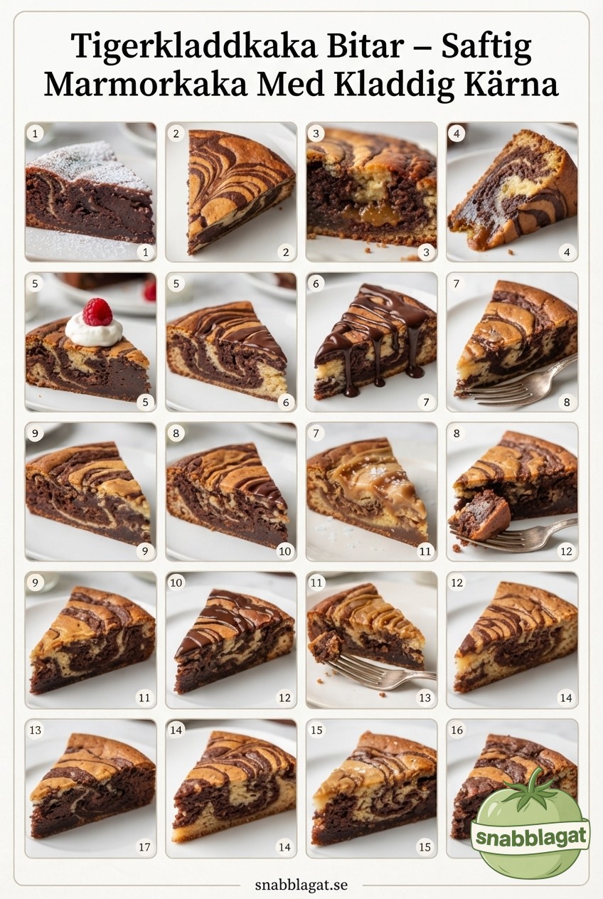 Tigerkladdkaka Bitar – Saftig Marmorkaka Med Kladdig Kärna