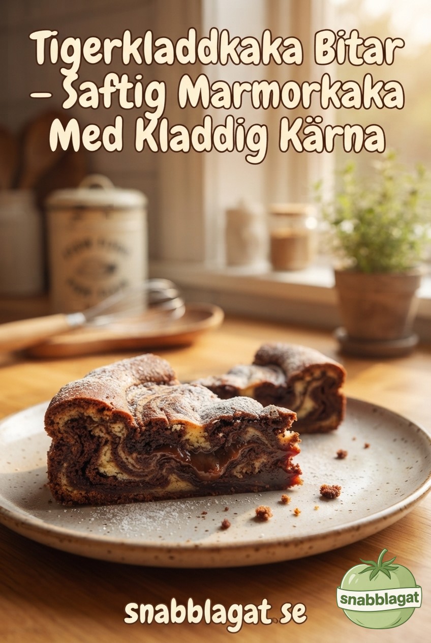 Tigerkladdkaka Bitar – Saftig Marmorkaka Med Kladdig Kärna