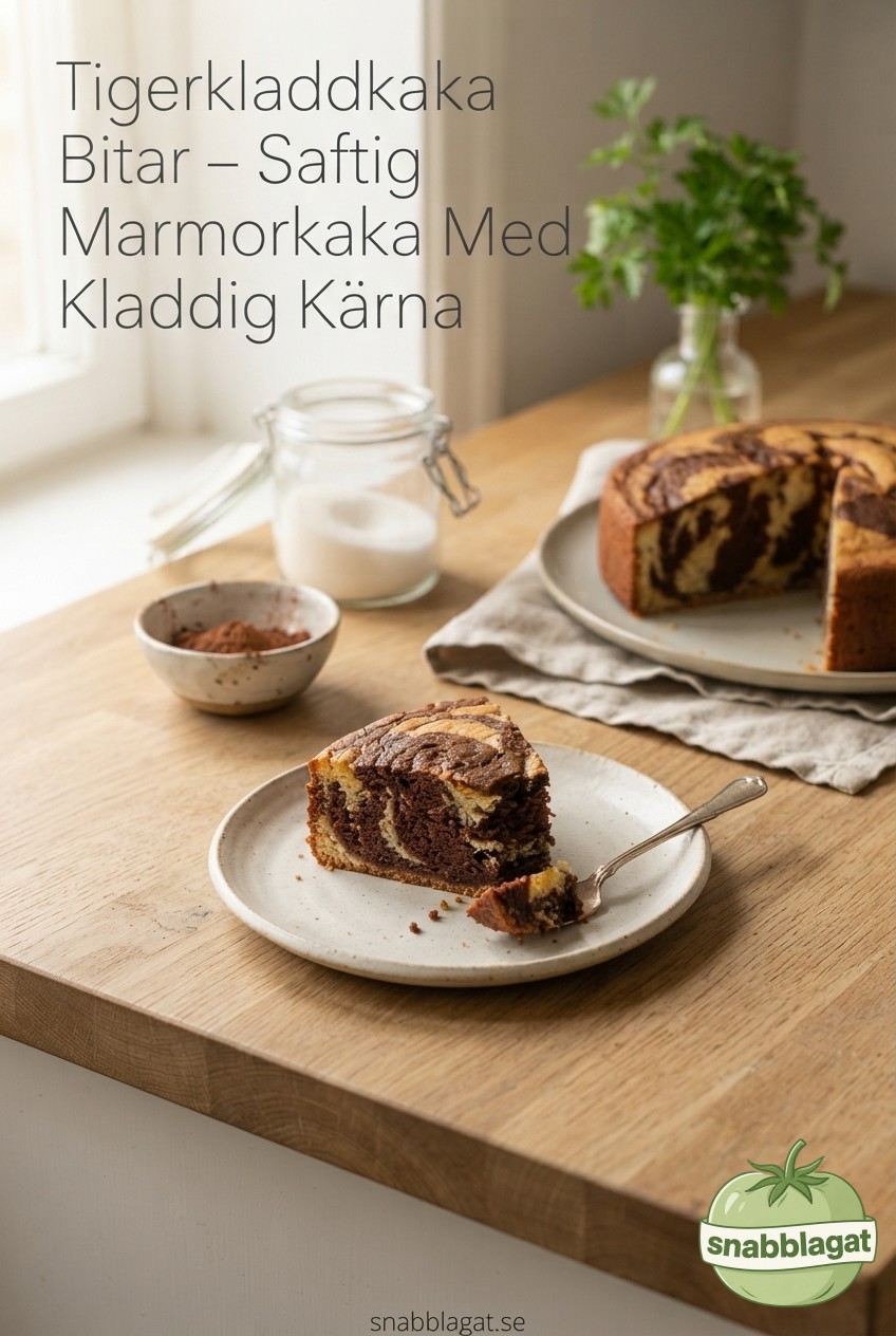 Tigerkladdkaka Bitar – Saftig Marmorkaka Med Kladdig Kärna