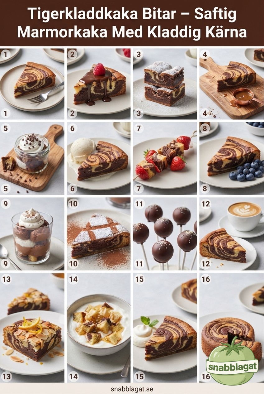 Tigerkladdkaka Bitar – Saftig Marmorkaka Med Kladdig Kärna