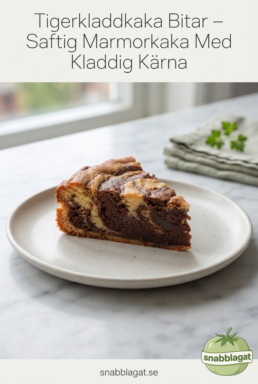 Tigerkladdkaka Bitar – Saftig Marmorkaka Med Kladdig Kärna