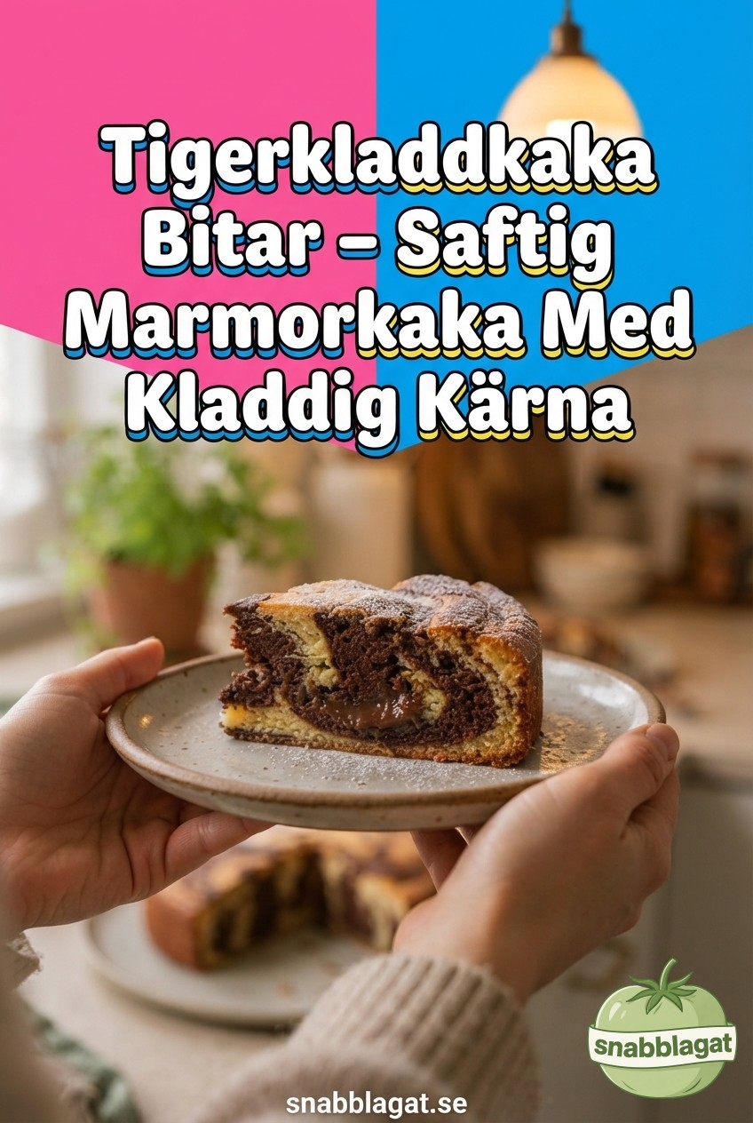 Tigerkladdkaka Bitar – Saftig Marmorkaka Med Kladdig Kärna