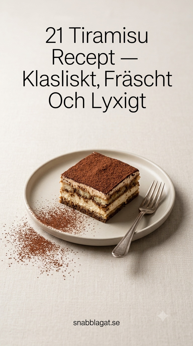 21 Tiramisu Recept - Klassiskt, Fräscht Och Lyxigt