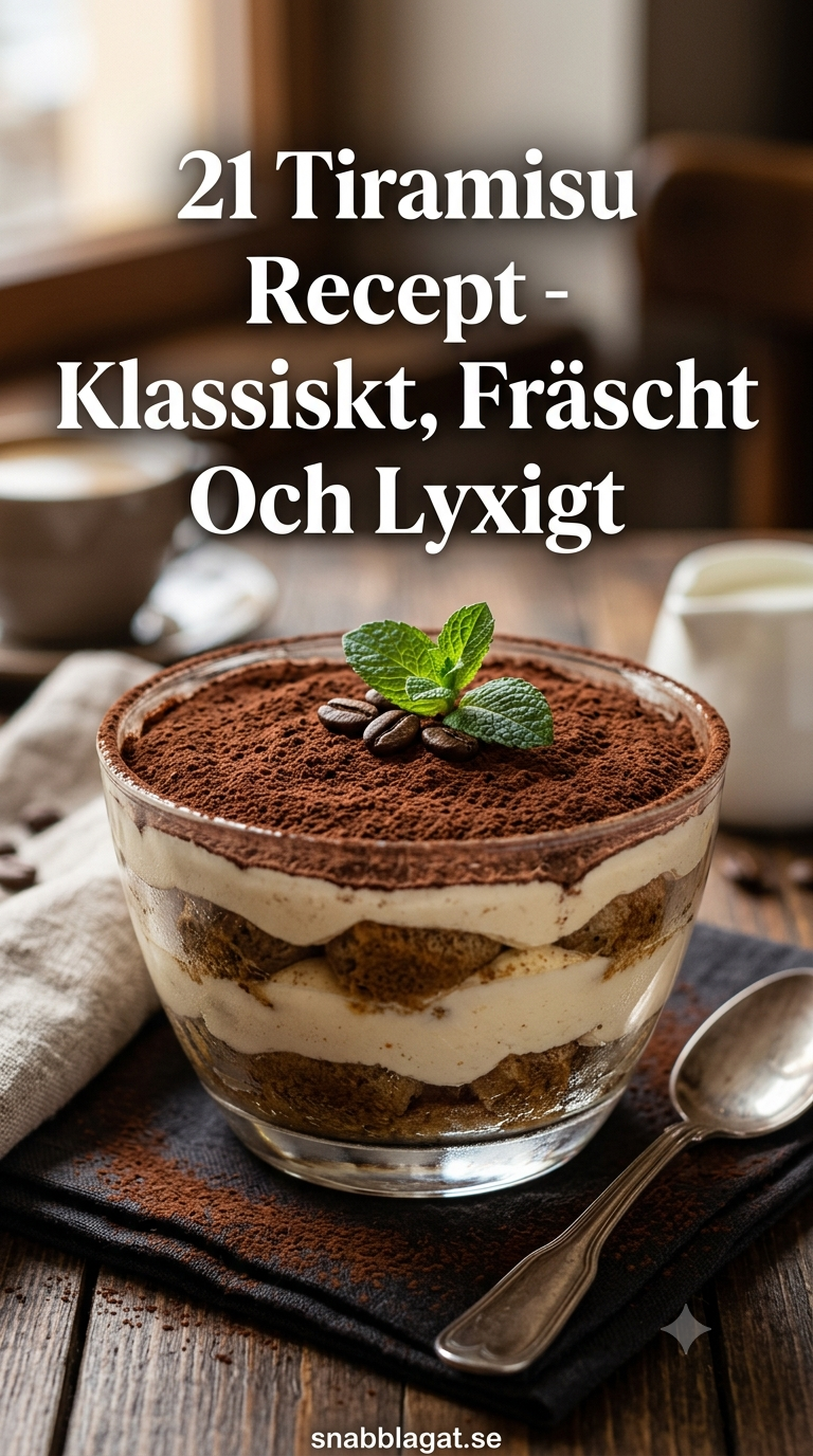 21 Tiramisu Recept - Klassiskt, Fräscht Och Lyxigt