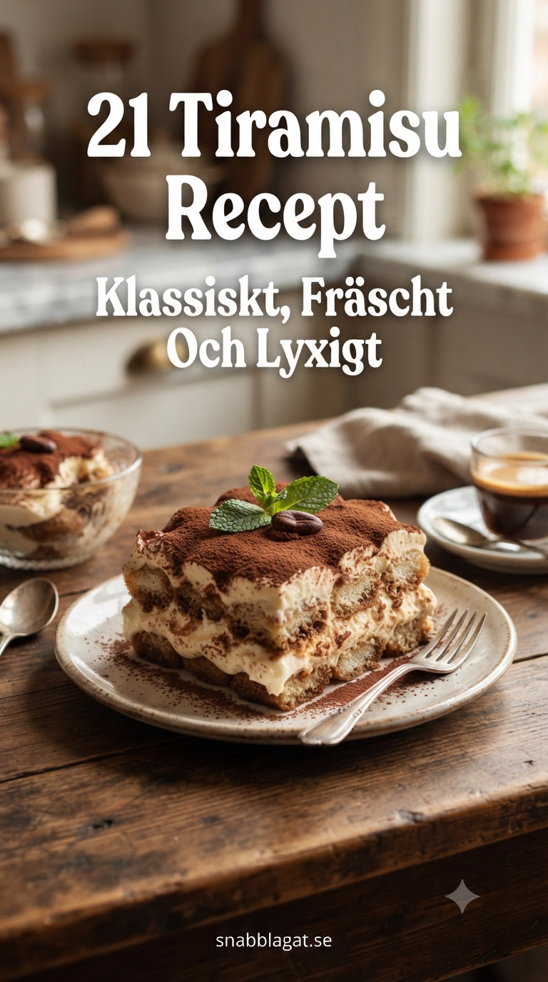 21 Tiramisu Recept - Klassiskt, Fräscht Och Lyxigt