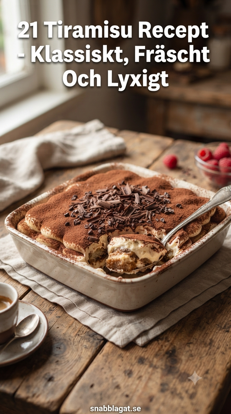 21 Tiramisu Recept - Klassiskt, Fräscht Och Lyxigt