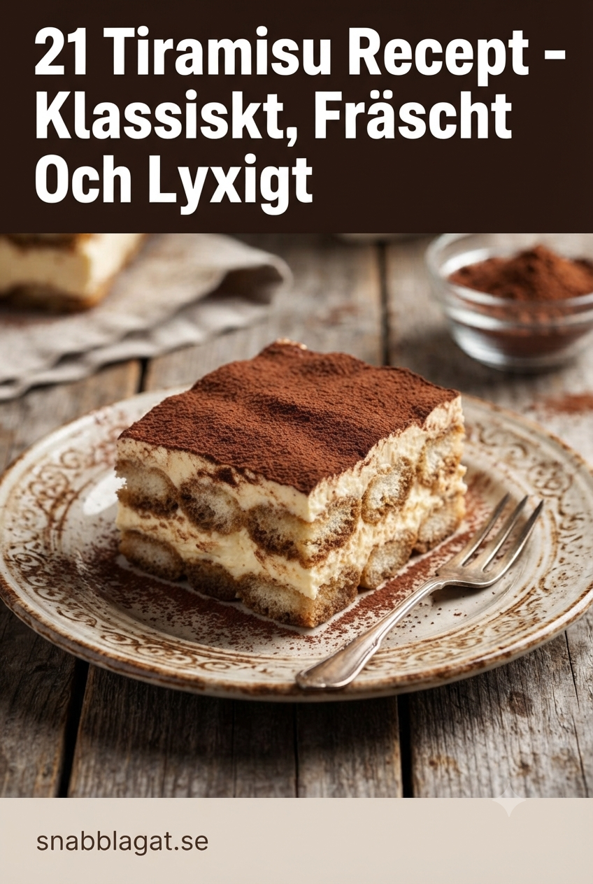 21 Tiramisu Recept - Klassiskt, Fräscht Och Lyxigt