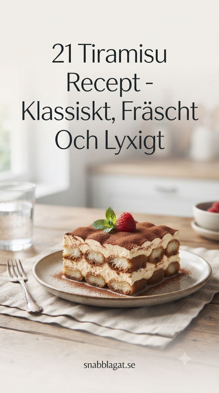 21 Tiramisu Recept - Klassiskt, Fräscht Och Lyxigt