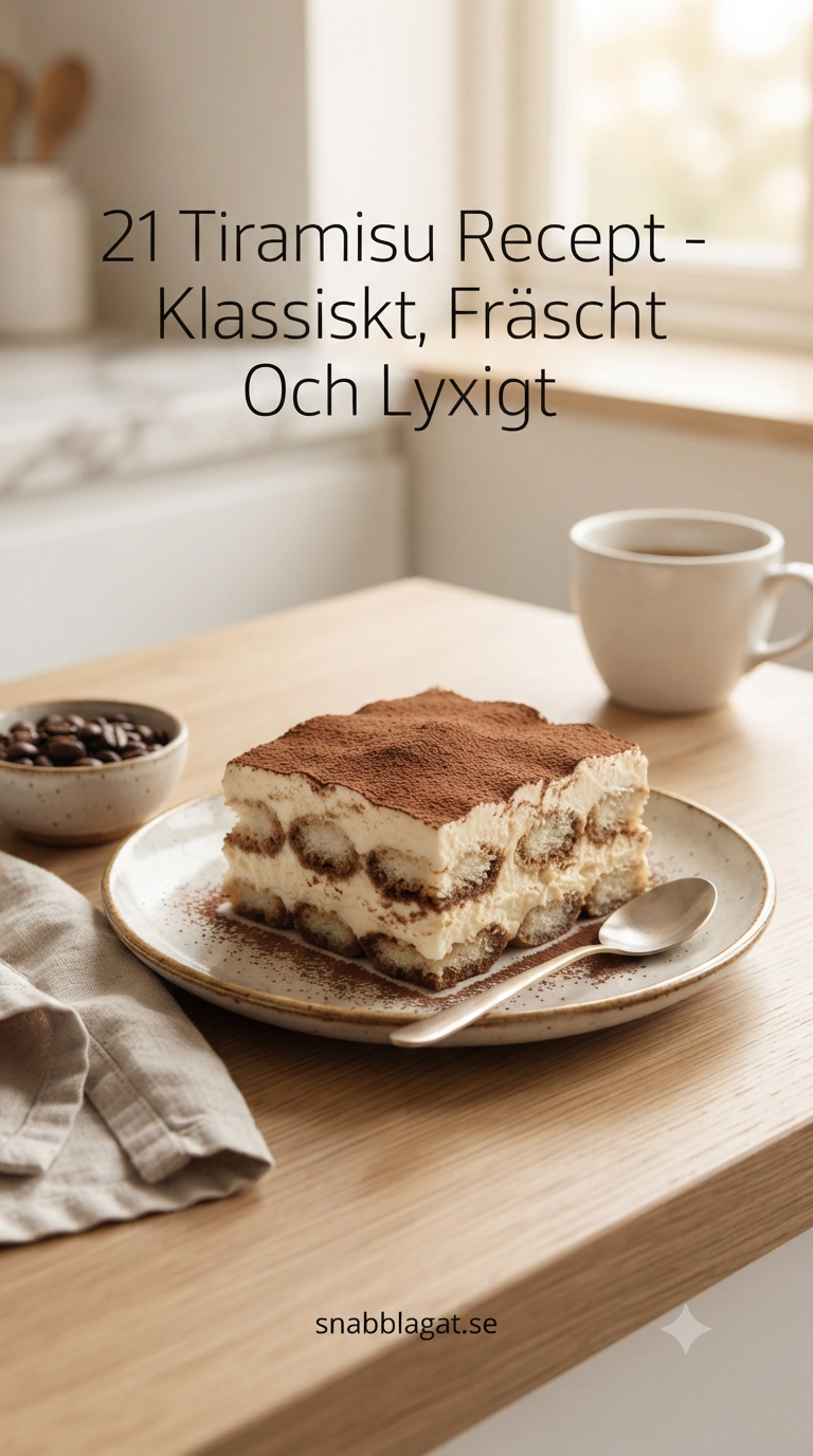21 Tiramisu Recept - Klassiskt, Fräscht Och Lyxigt