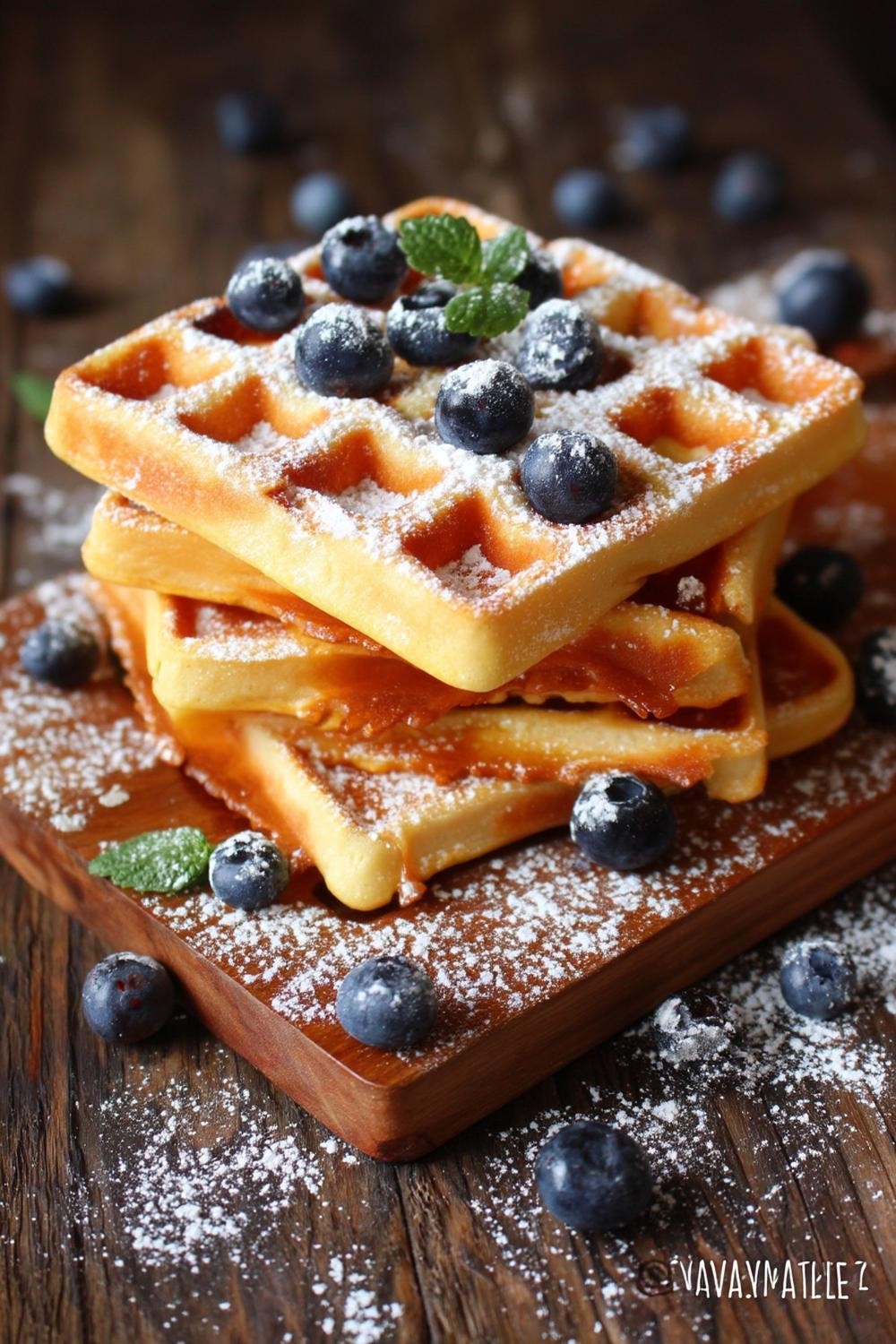 Blåbär på träbricka