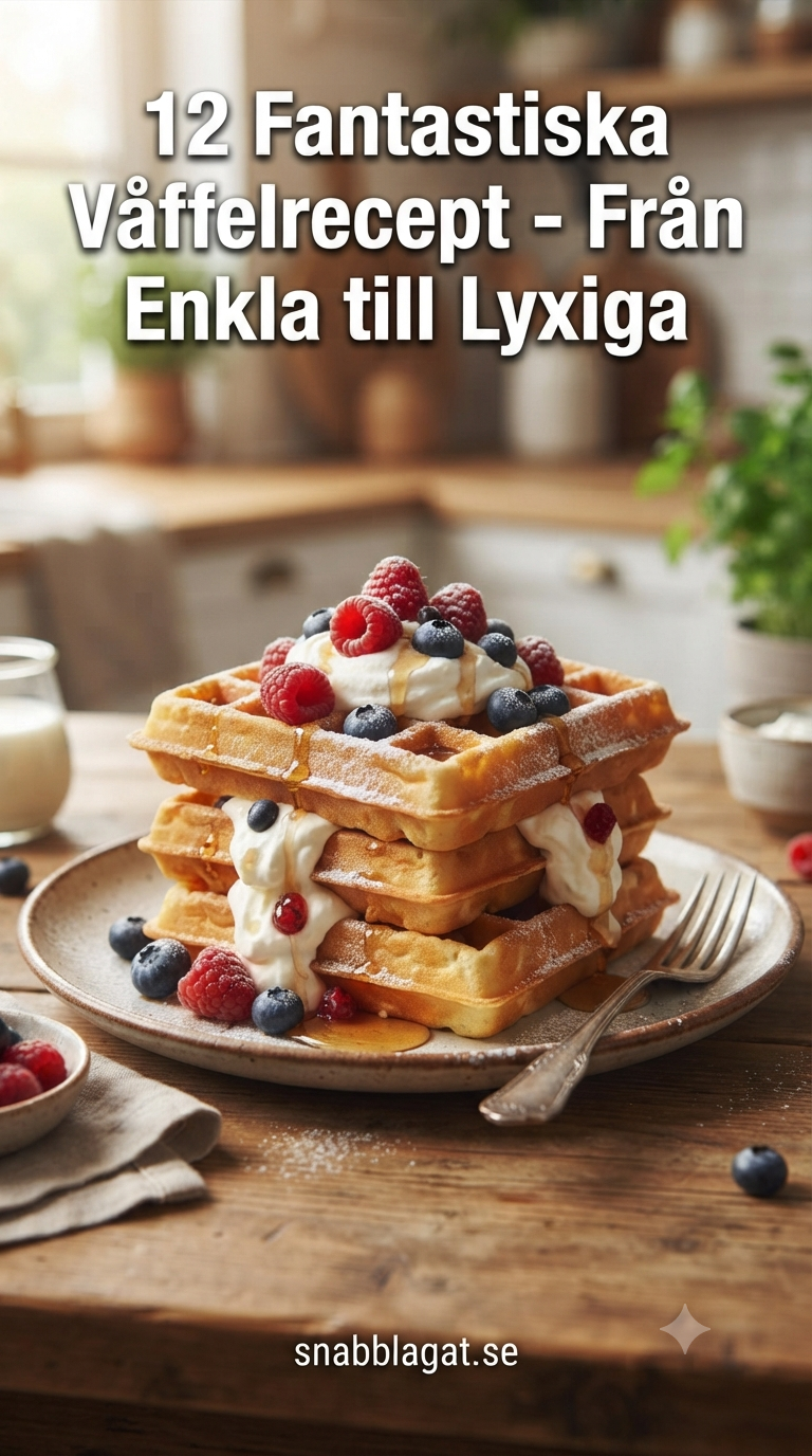 12 Fantastiska Våffelrecept - Från Enkla till Lyxiga