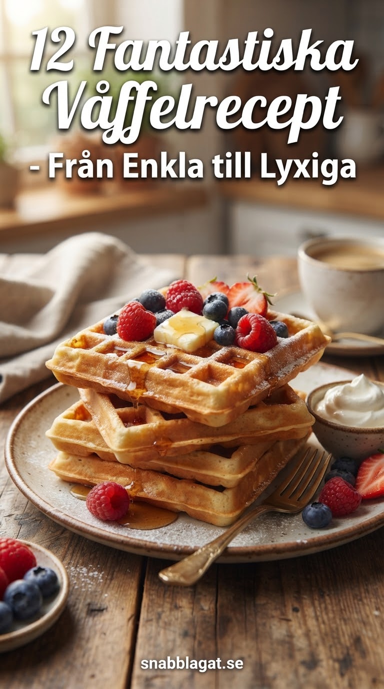 12 Fantastiska Våffelrecept - Från Enkla till Lyxiga