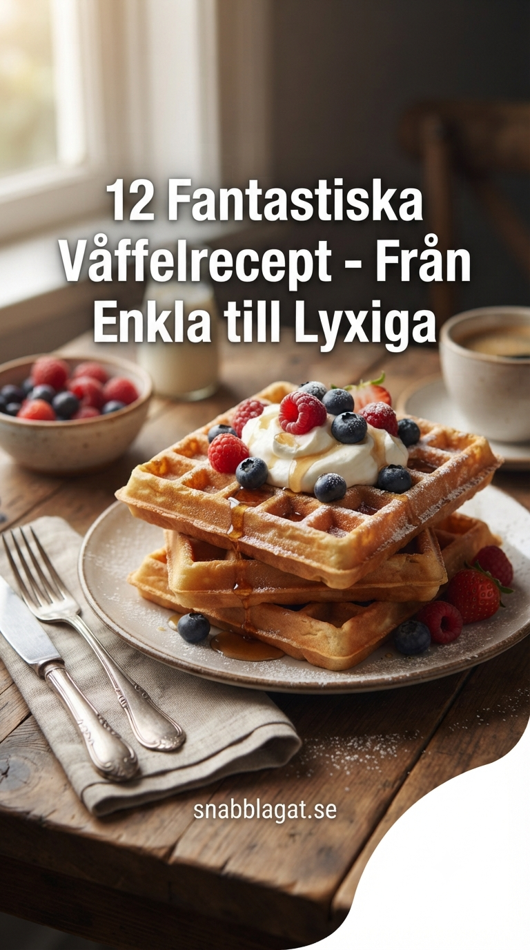 12 Fantastiska Våffelrecept - Från Enkla till Lyxiga