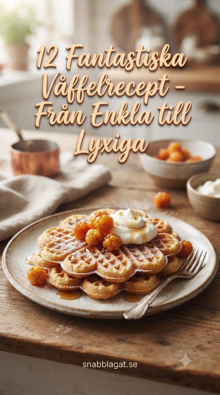 12 Fantastiska Våffelrecept - Från Enkla till Lyxiga