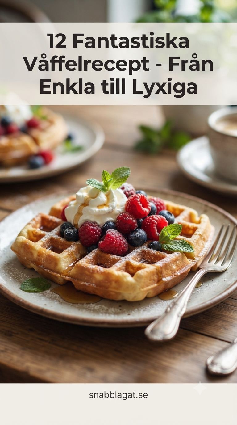 12 Fantastiska Våffelrecept - Från Enkla till Lyxiga
