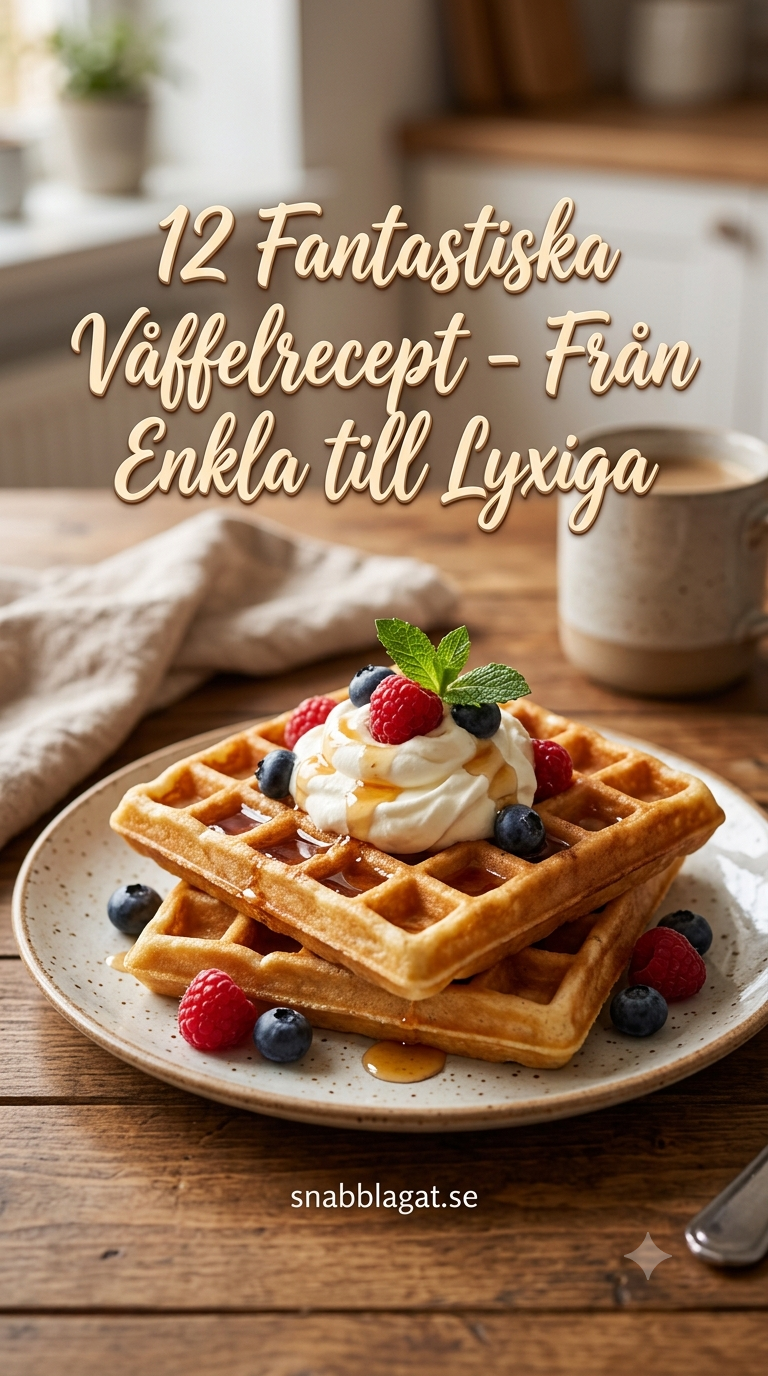 12 Fantastiska Våffelrecept - Från Enkla till Lyxiga